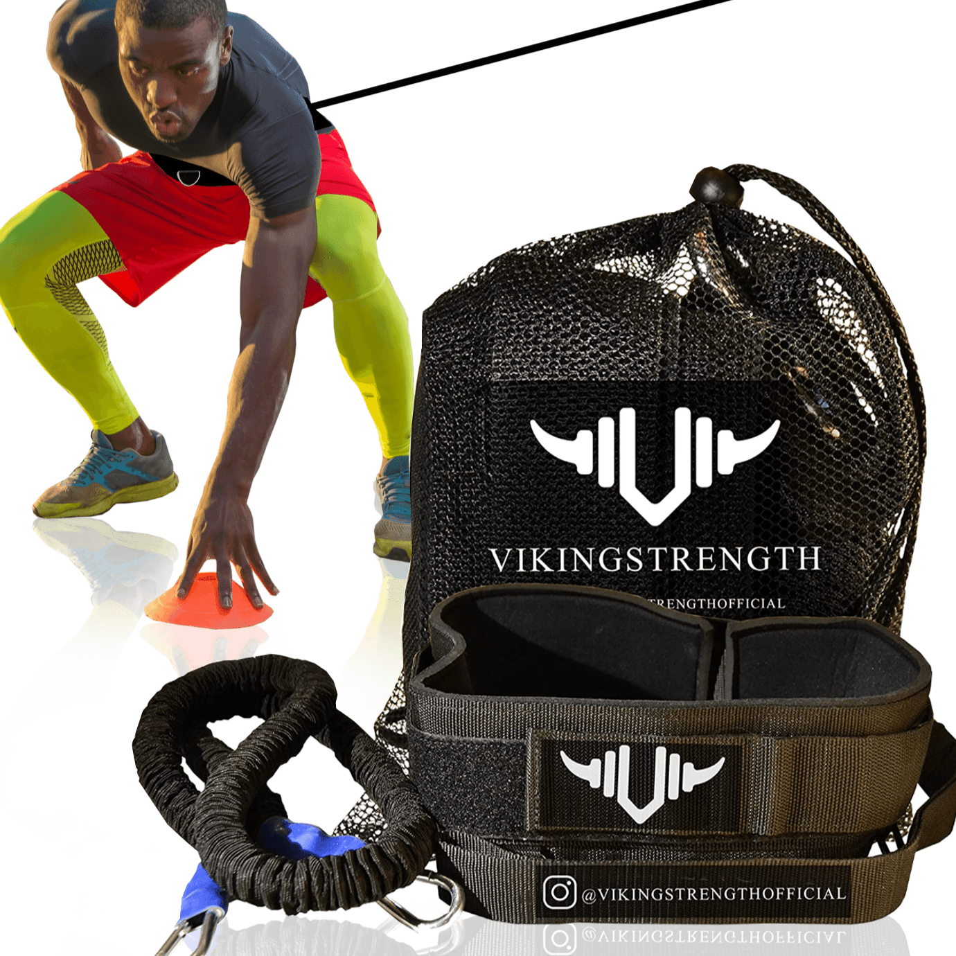 360° Resistance Running Training Bungee Band - Vikingstrength