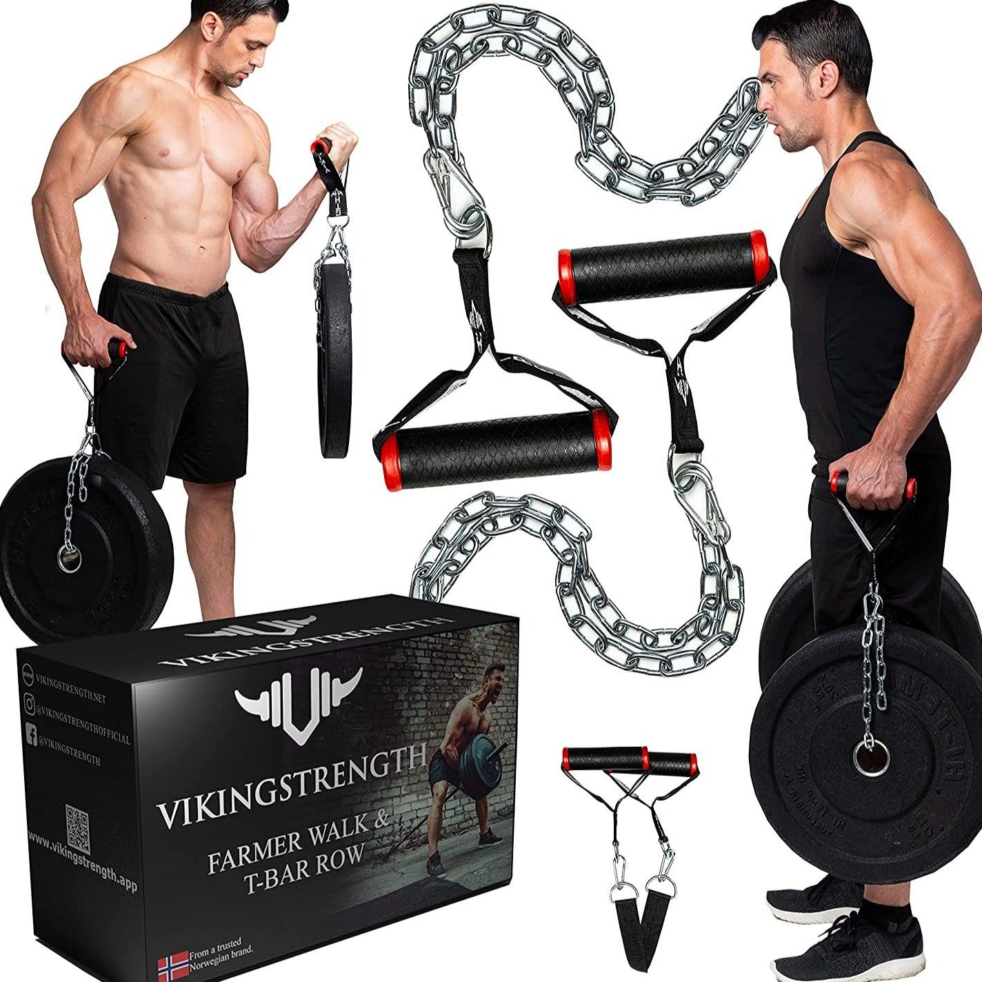 Farmers Walk Handles + T-bar row - Vikingstrength