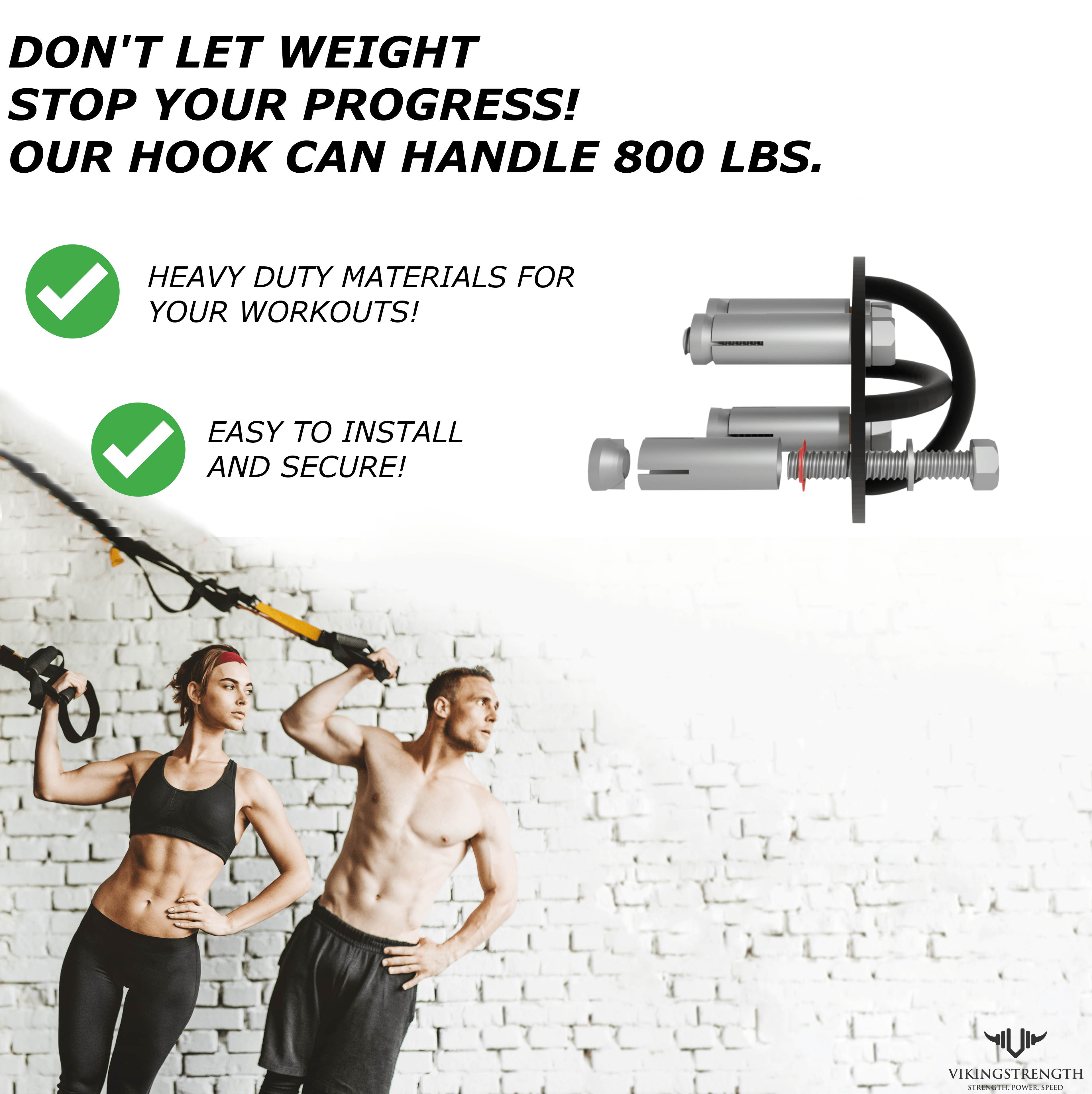 Ceiling Anchor Battle Rope Anchor - Vikingstrength