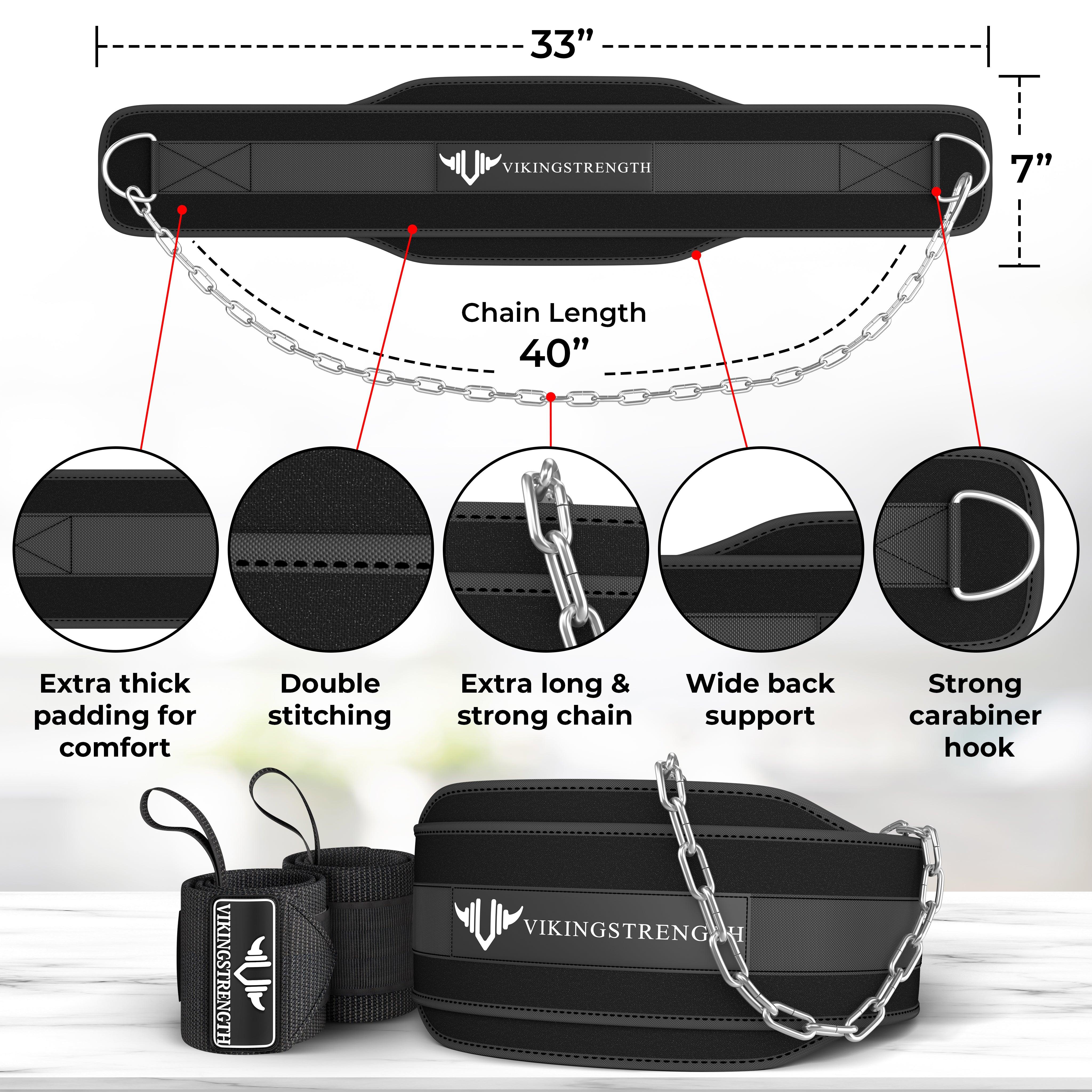 Dip Belt, includes Wrist Wraps - Vikingstrength