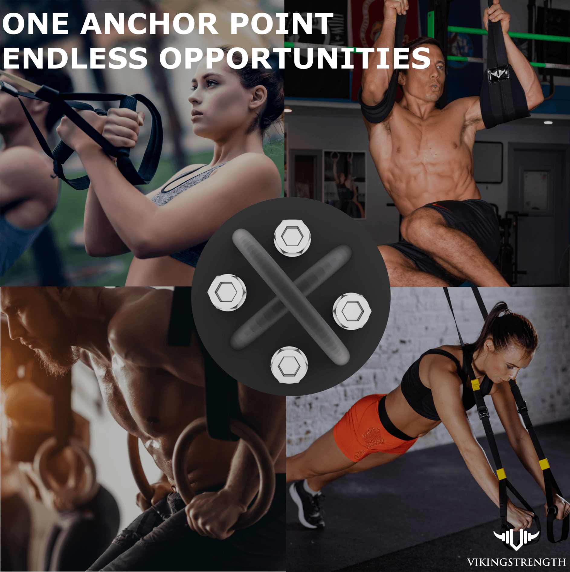 Ceiling Anchor Battle Rope Anchor - Vikingstrength